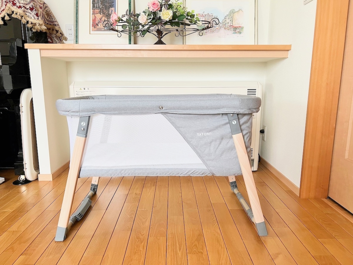 ヤトミ YATOMI 2in1 BABY crib 折り畳み ベビーベッド - ベビー用寝具 